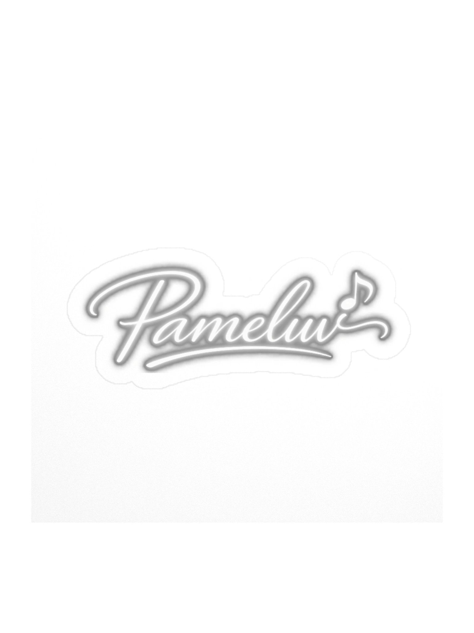 Pameluv Music Note Logo Kiss Cut Sticker product image (1)