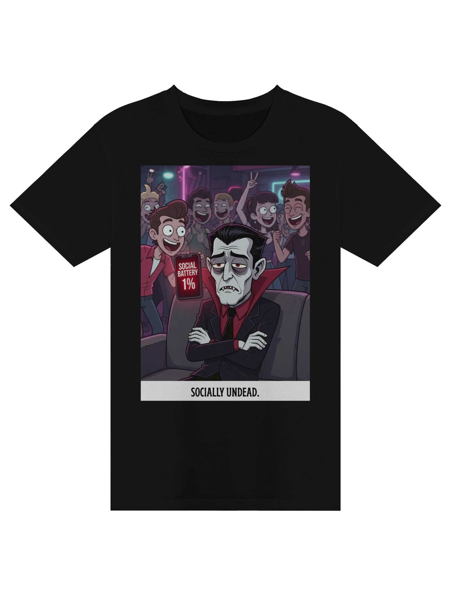 Socially Undead Vampire Shirt – Gothic Streetwear Apparel product image (1)