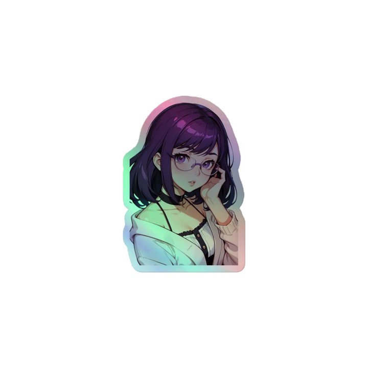 (PURPLE WAIFU) HOLOGRAPHIC" STICKERS product image (1)