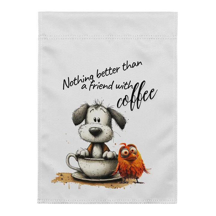 Dog Coffee Garden Flag product image (1)