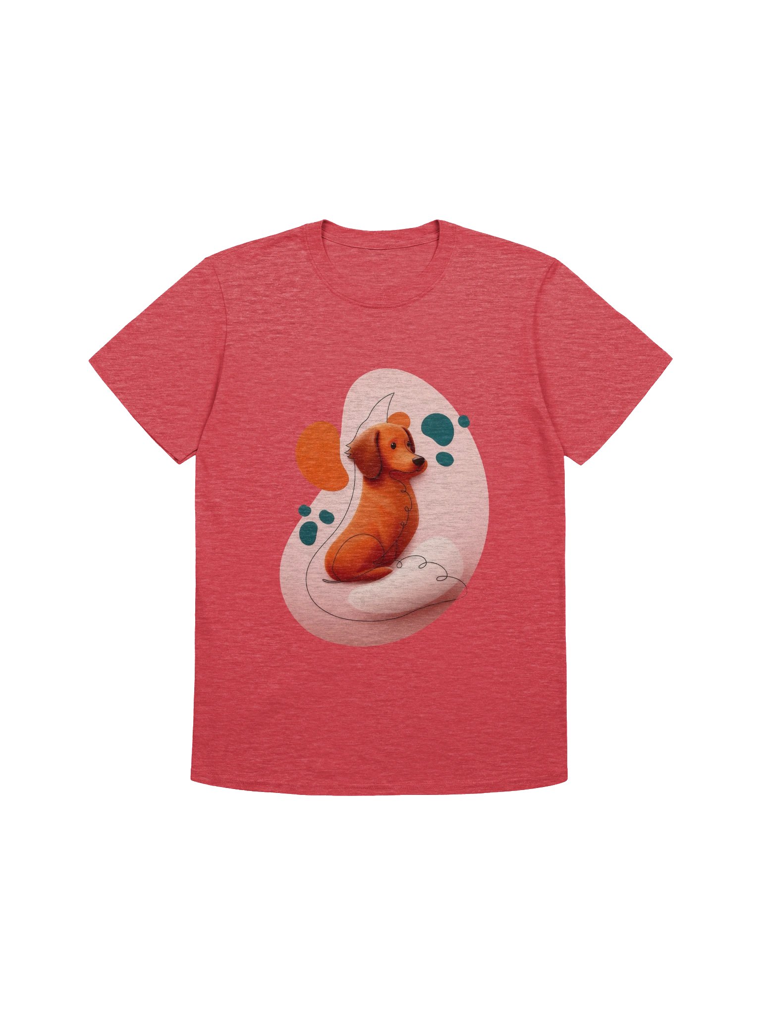 Cheerful Orange Pup – Cozy Cartoon Dog T-Shirt product image (10)