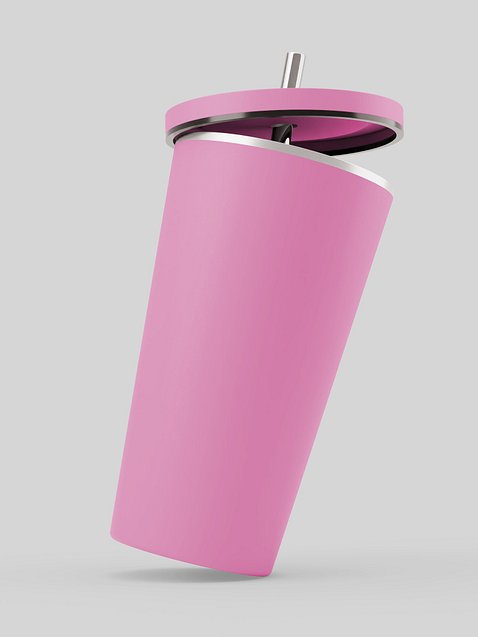 Photo showing Insulated Tumbler with a Straw