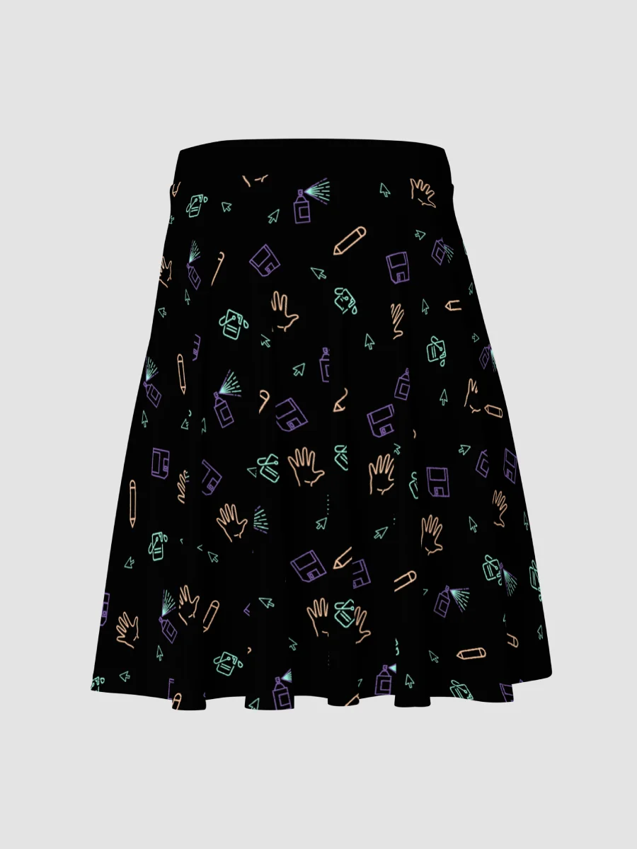 Computer Lab pattern skater skirt product image (4)