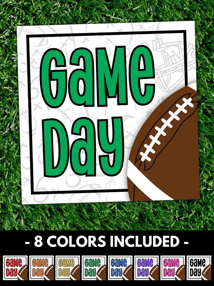 Football Game Day Gift Tags - 8 Colors Included product image (1)