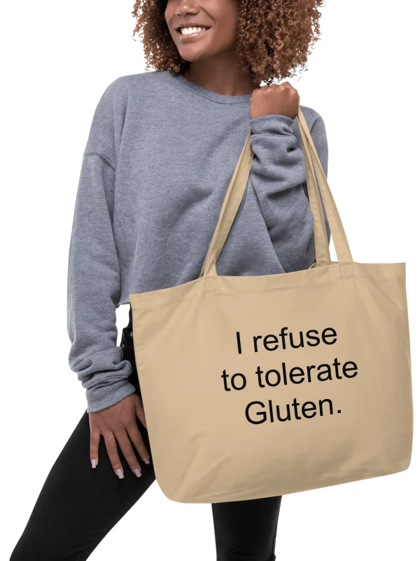I refuse to tolerate gluten eco tote product image (1)