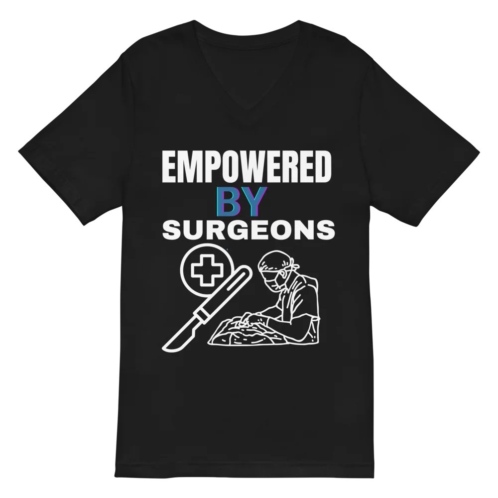 Surgeons' empowerment, Stylish Medical-themed V-Neck Tee product image (2)