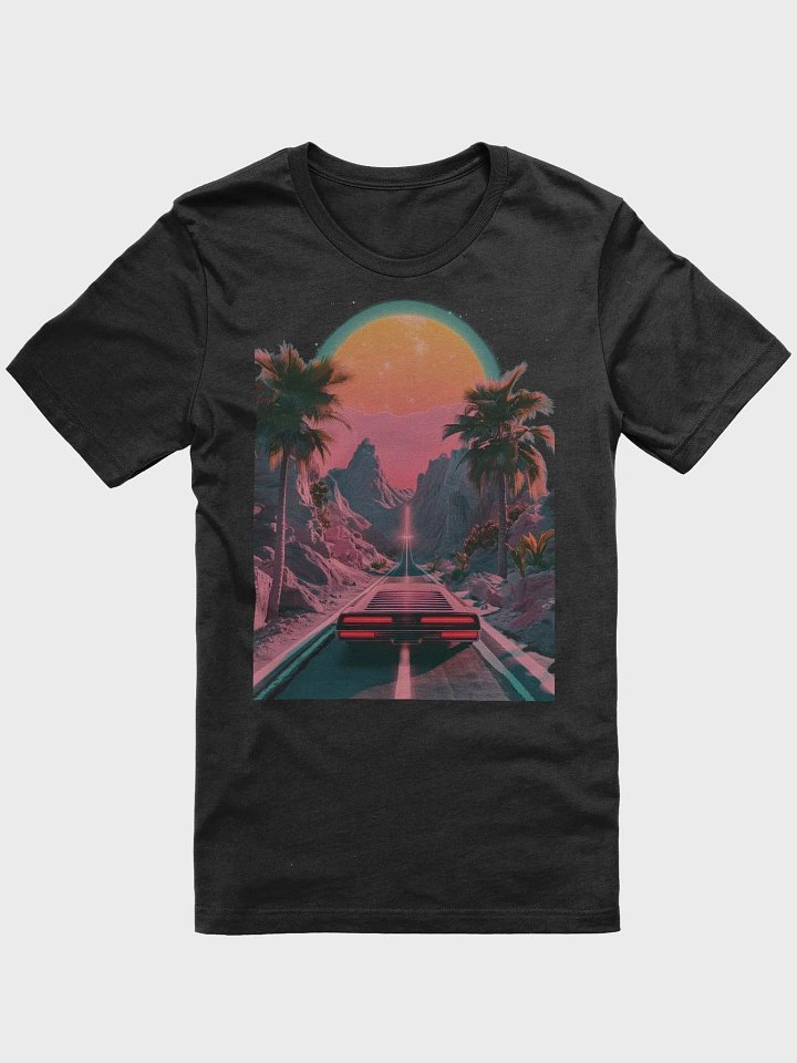 Neon Sunset Drive (Black/White T-shirt) product image (1)