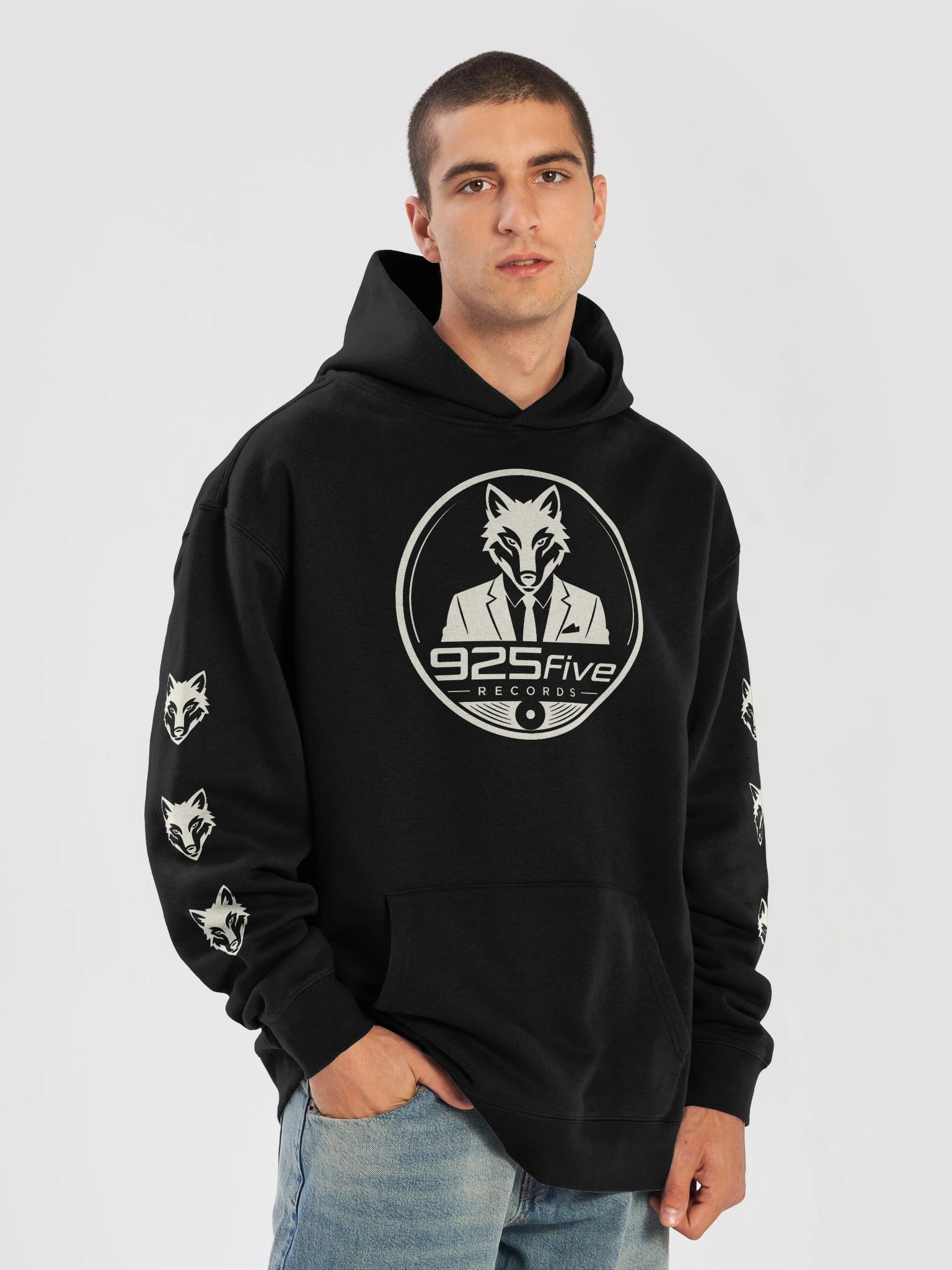 925five Men's Signature Heavyweight Hoodie – Black & White product image (7)