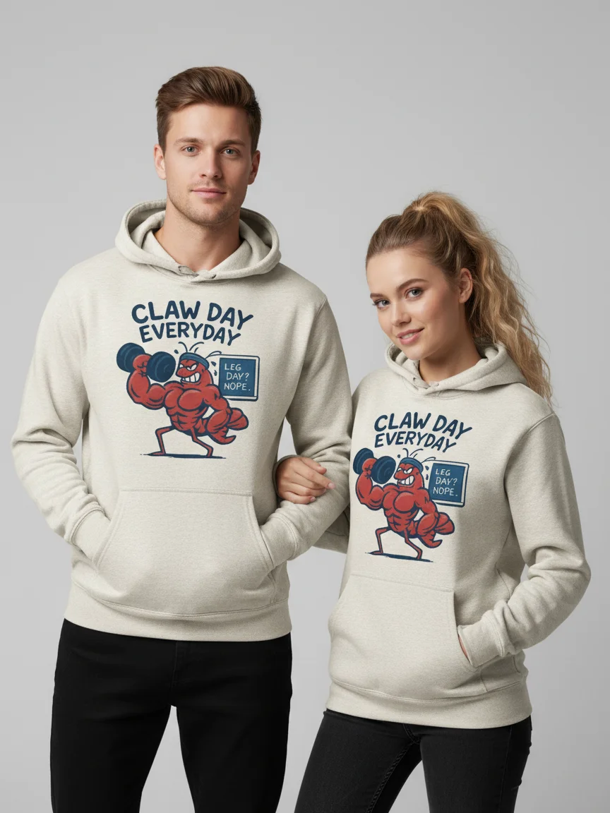 Claw Day Everyday Hoodie | Funny Lobster Gym Hoodie product image (1)