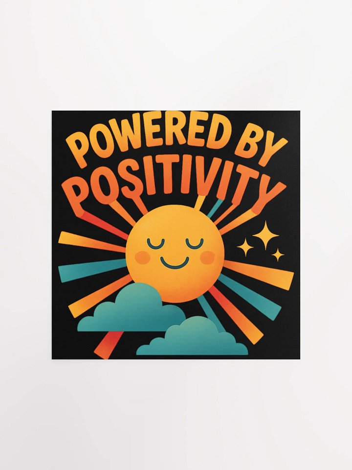 Powered by Positivity – Bold Retro Sunshine Art Print product image (2)