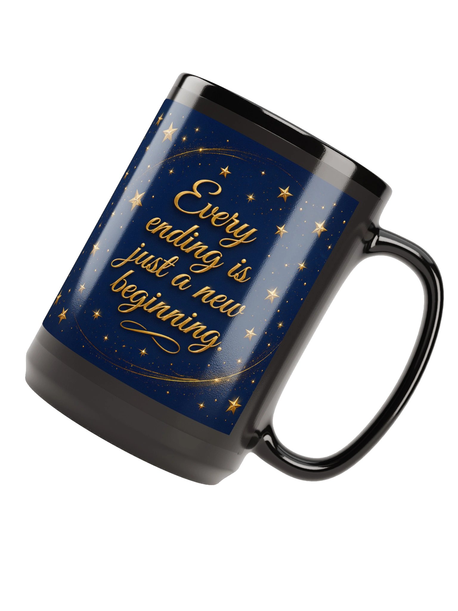 "Closed Every Chapter Now Starting a New Book" Graduation Mug — Navy Wrap product image (6)