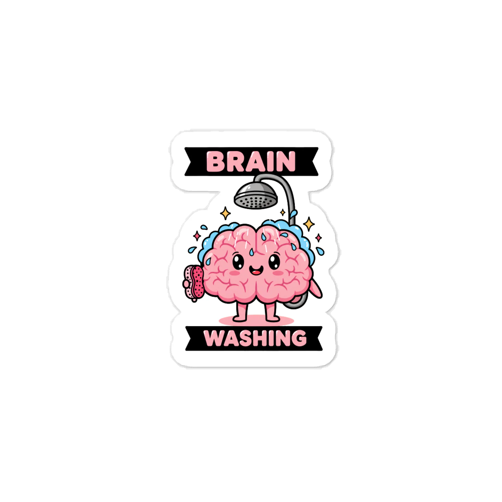 BRAIN WASHING | FUNNY PSYCHOLOGY VINYL STICKER product image (1)