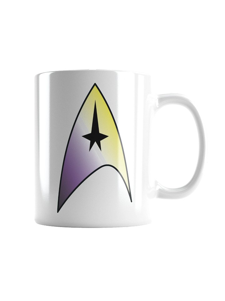 Non-binary Pride Gradient Starfleet Mug product image (1)