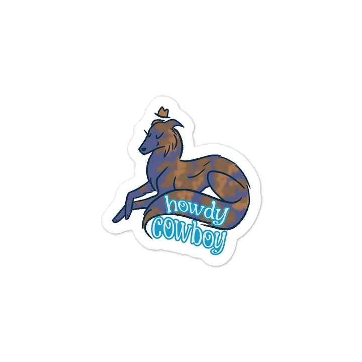 Brindle Howdy Cowboy - Kiss-Cut Vinyl Sticker product image (1)