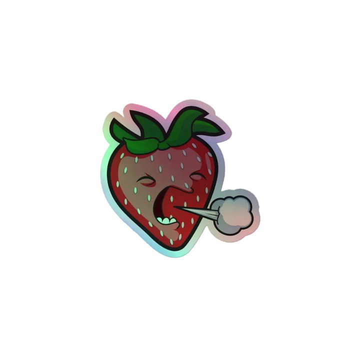 Holo Strawberry Cough Sticker product image (1)