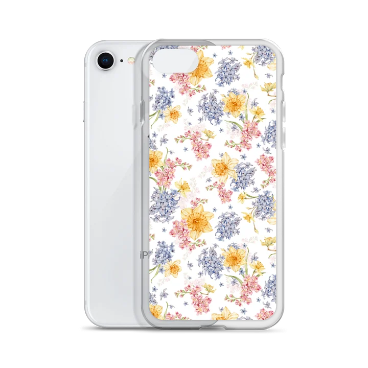 Pastel Floral Clear iPhone Case product image (55)