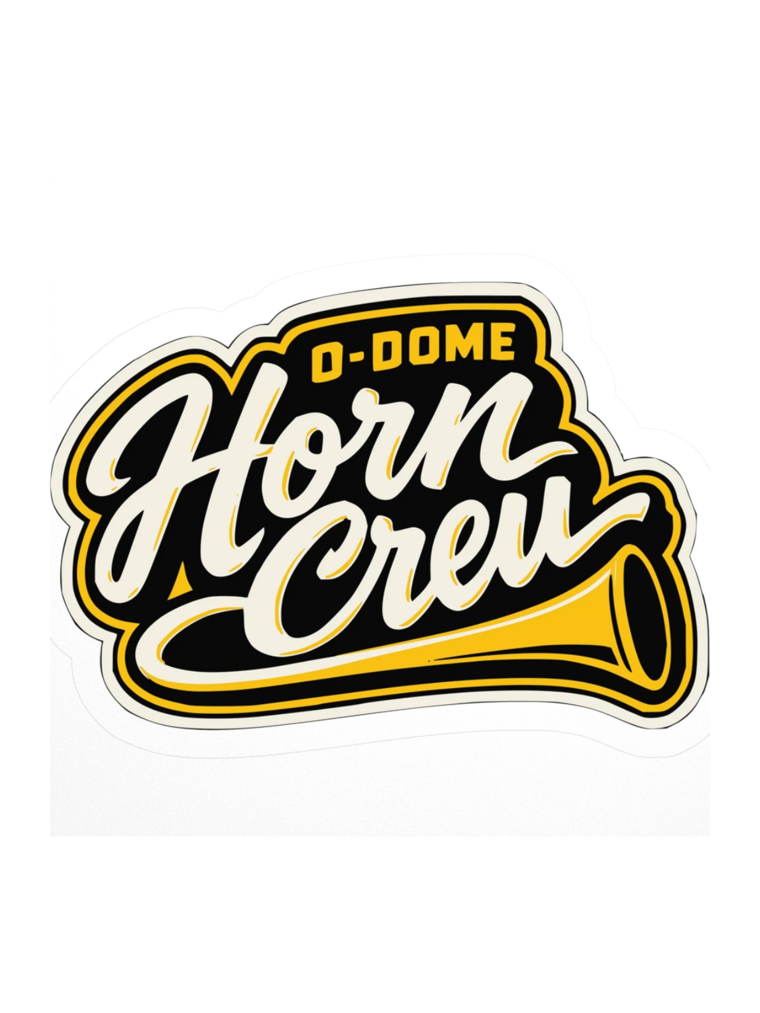 Horn Crew Script — Kiss-Cut Sticker product image (1)