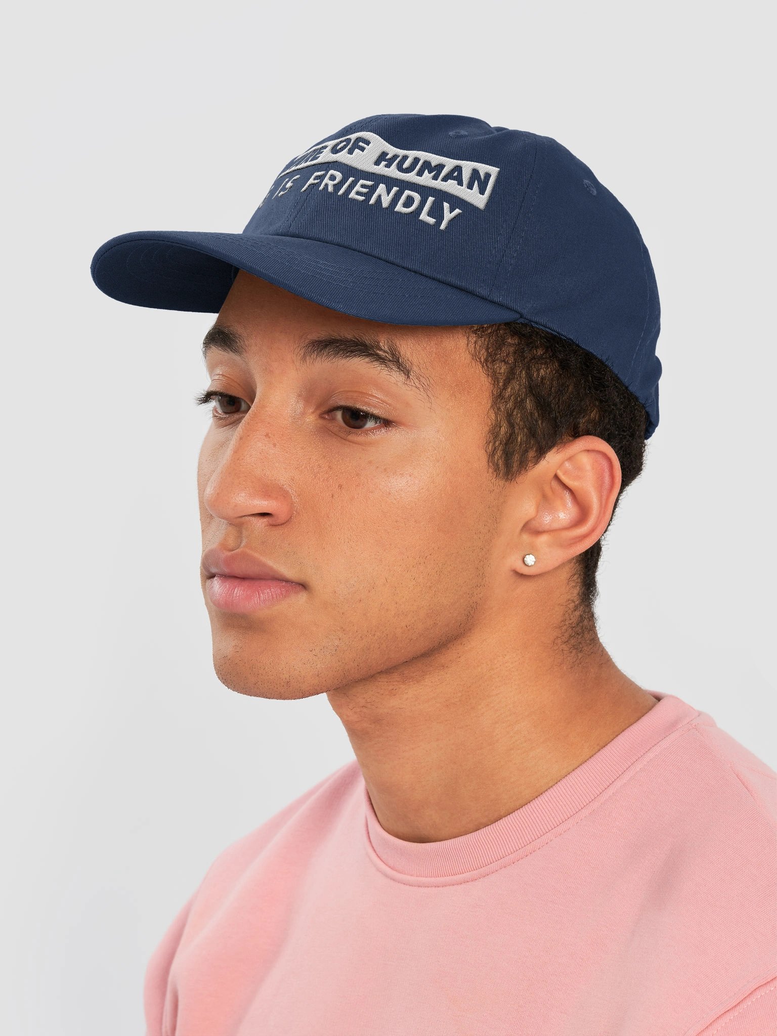 Beware of Human. Dog Is Friendly (Embroidered) Classic Dad Hat product image (7)