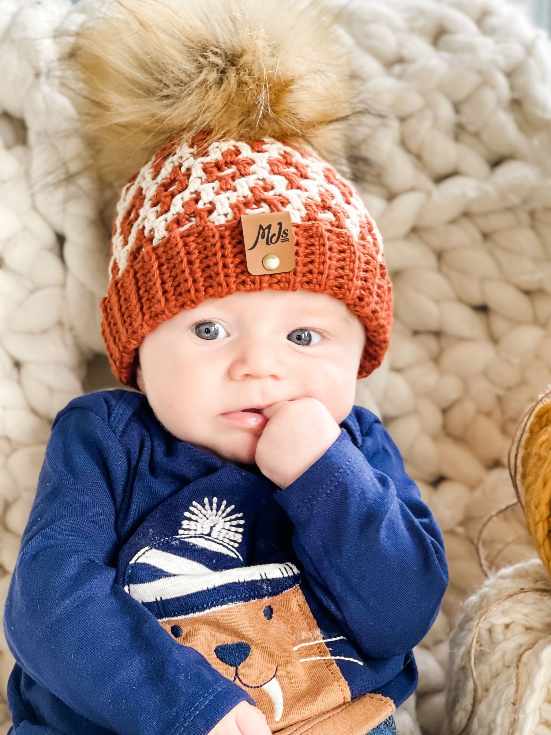 Hello Pumpkin Mosaic Hat Crochet Pattern product image (3)