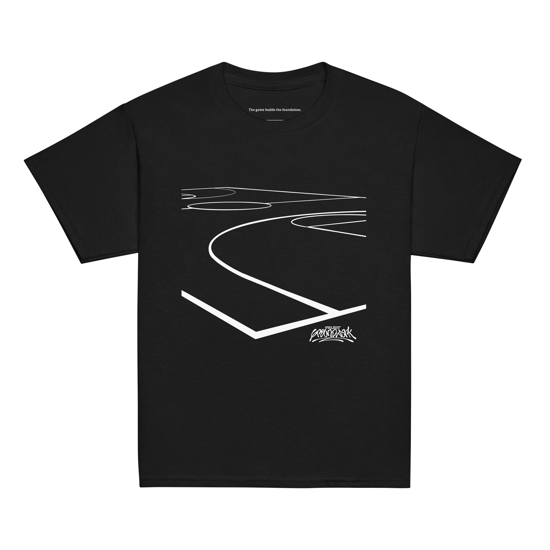 Basketball Lines Youth Classic Black Tee product image (1)