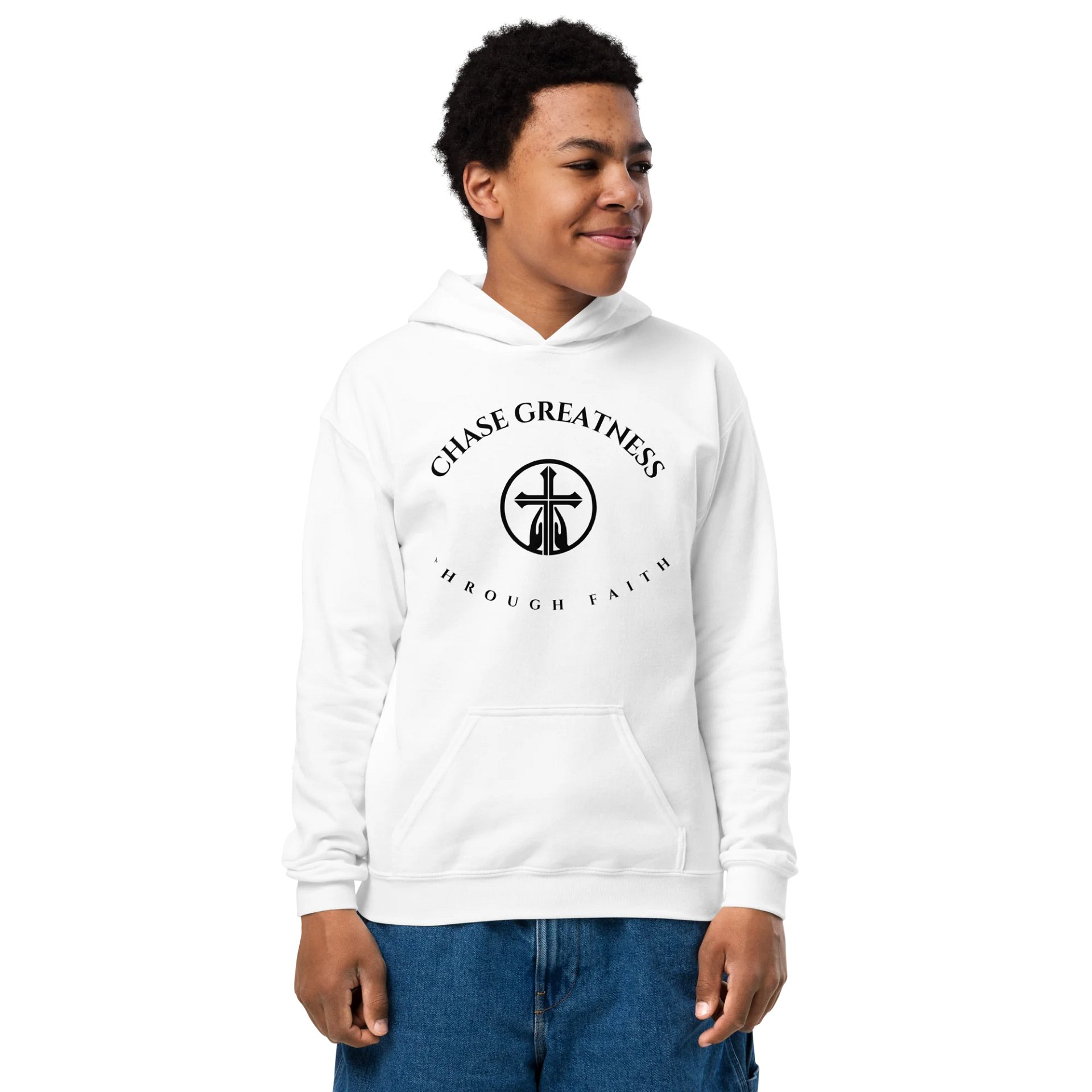 CG Faith White Kids Hoodie product image (1)