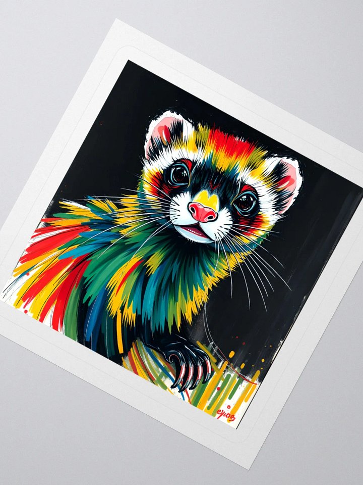 Vibrant Ferret Kiss Cut Stickers product image (6)