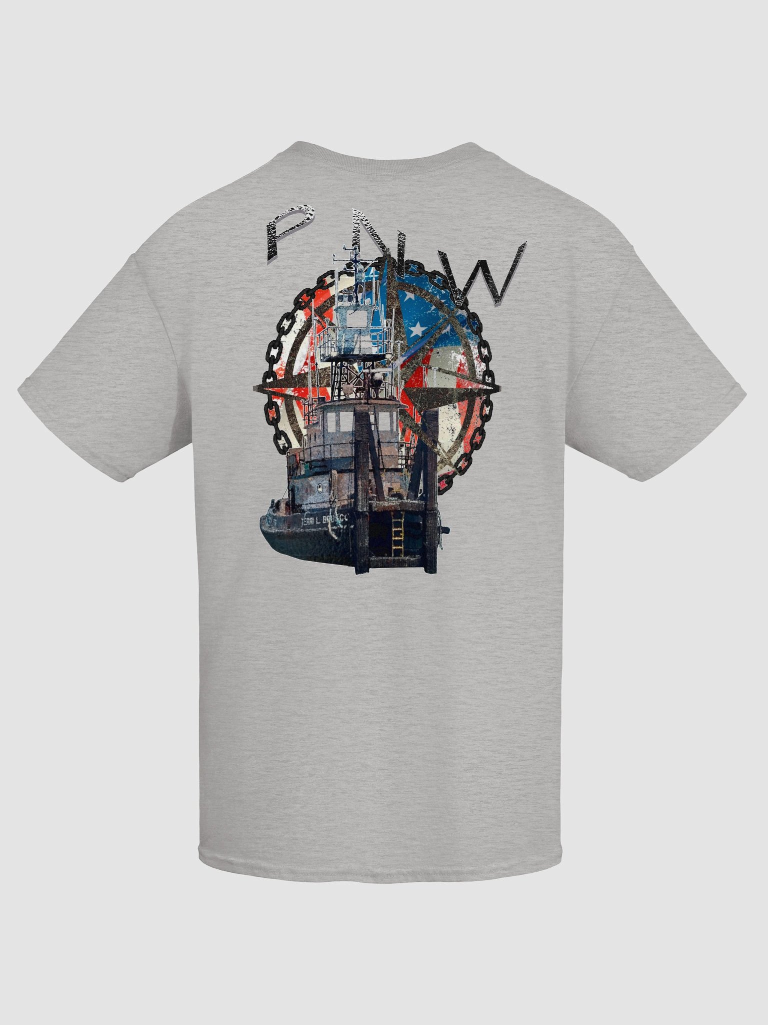 PNW - AF - Compass Rose & Terri L. Brusco – Maritime Workwear | Twin Anchor Apparel Short Sleeve Tee Linehand Line product image (81)