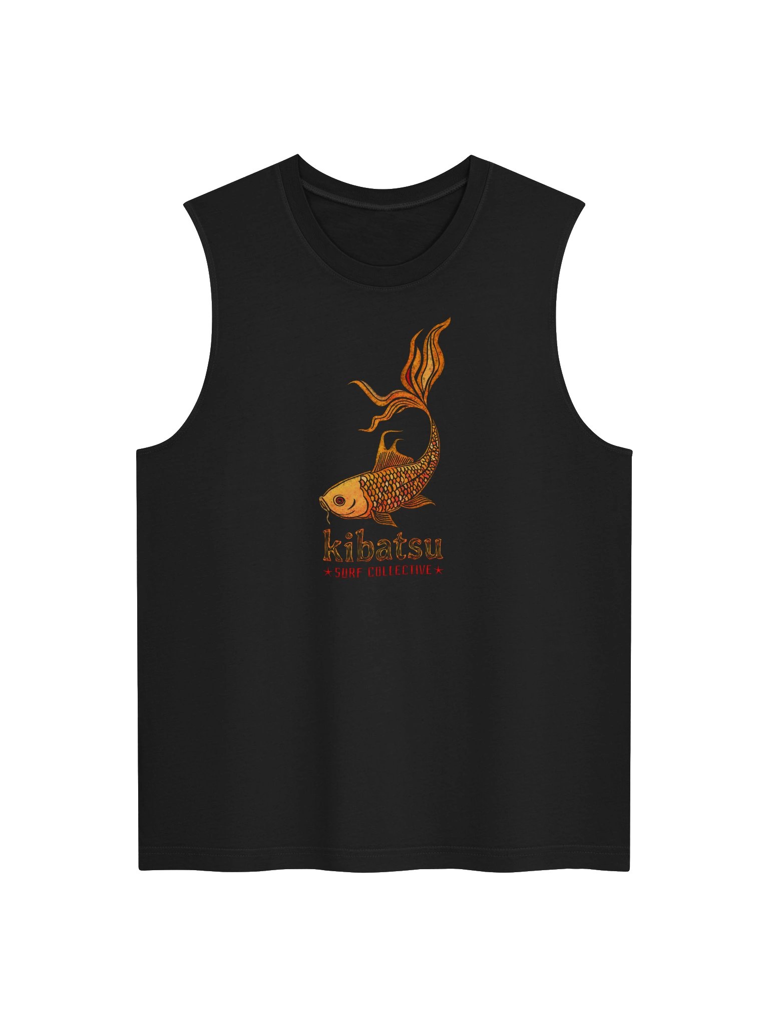 Kibatsu Surf Collective Orange Koi Fish Muscle Vest Tank Top product image (2)