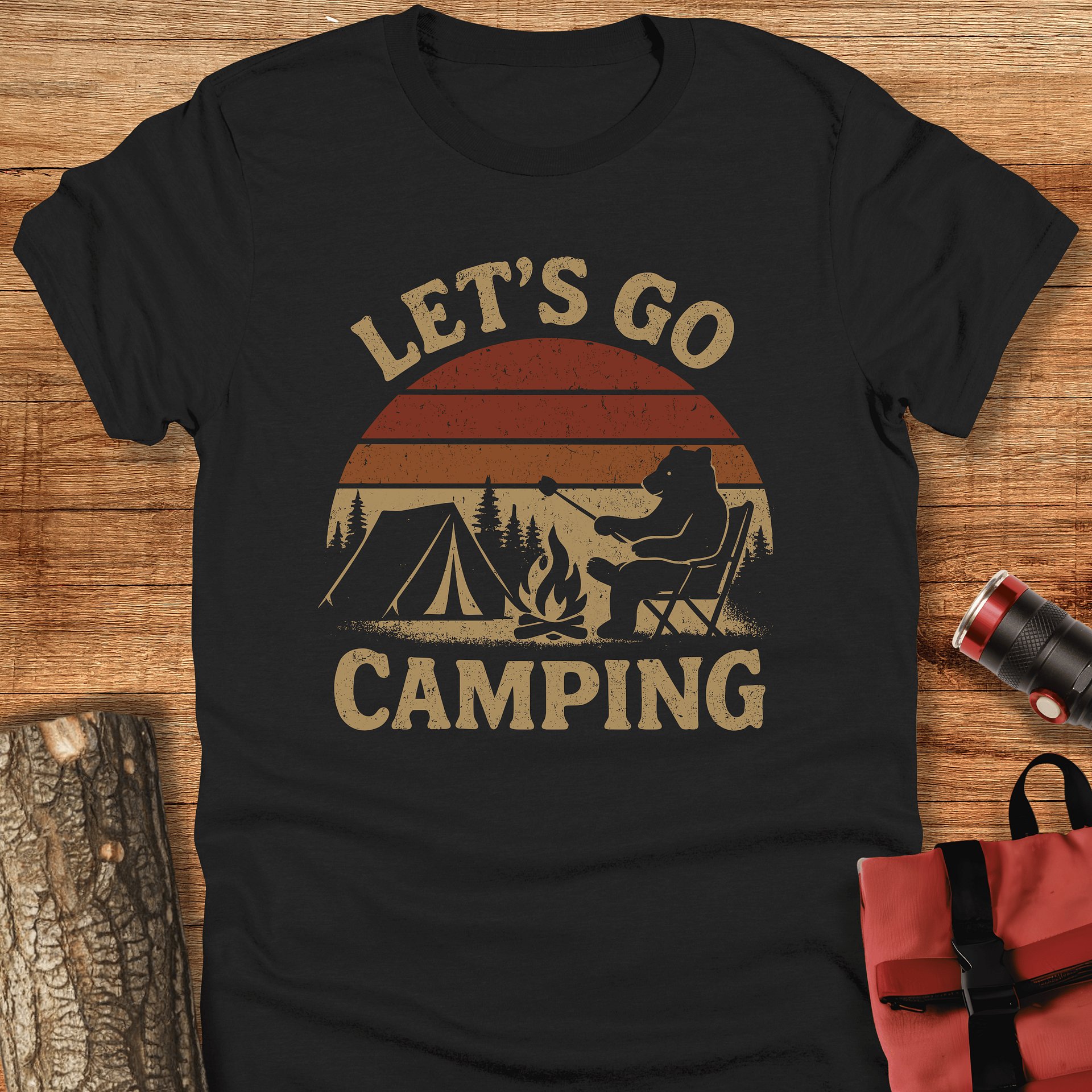 Let's go camping, Vintage t-shirt, Unisex product image (1)