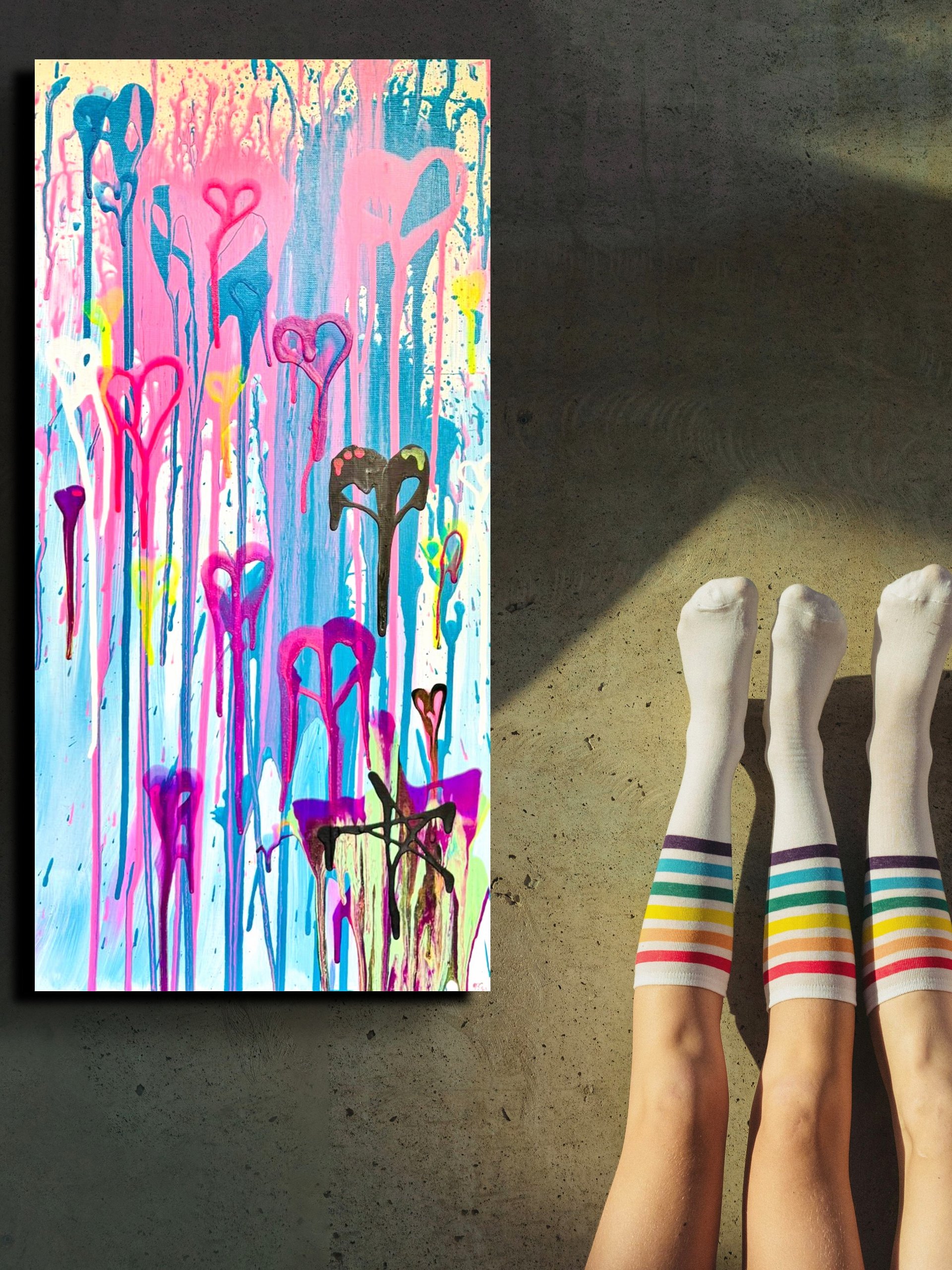 Dripping Hearts Canvas Print product image (1)