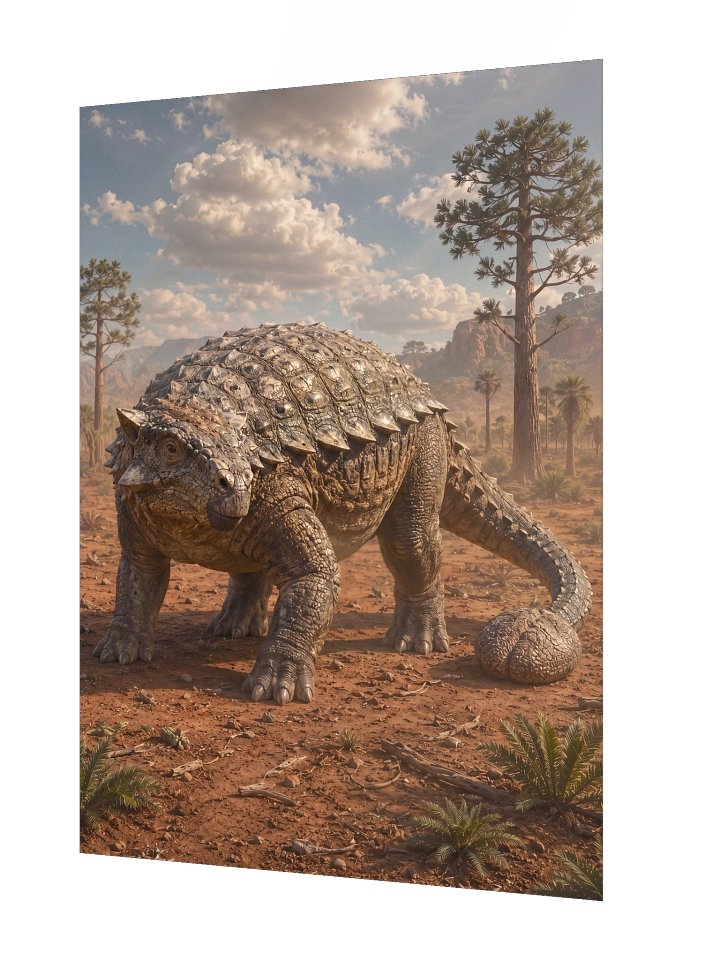 Ankylosaurus Dry Cretaceous Landscape Poster product image (2)