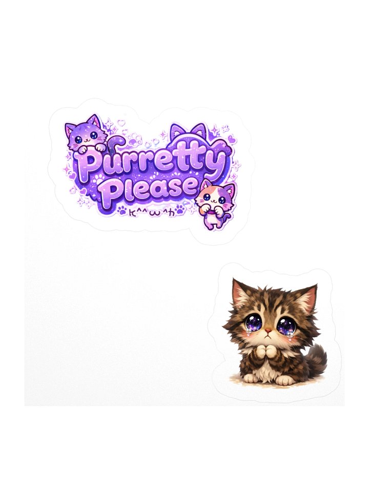 Purrettty Please Kitten Kiss Cut Stickers product image (2)