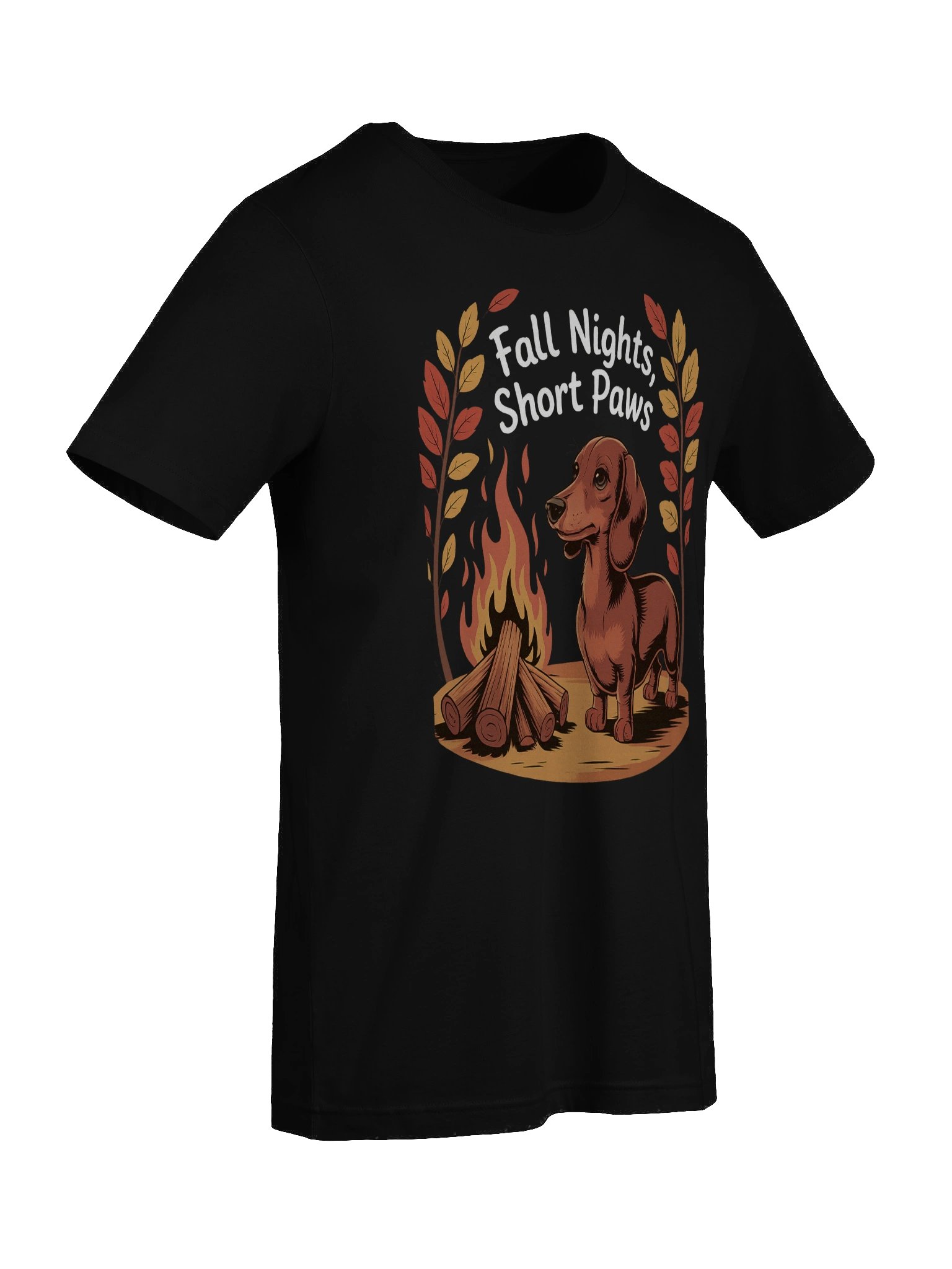 Fall Nights, Short Paws – Cozy Dachshund Campfire Tee product image (9)