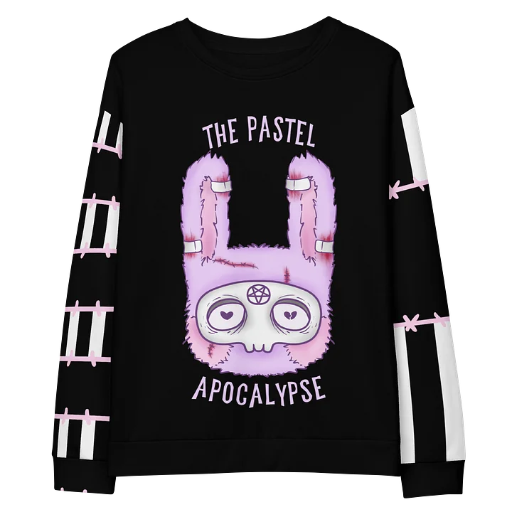 The Pastel Apocalypse Fuzzy Skull Sweatshirt product image (2)