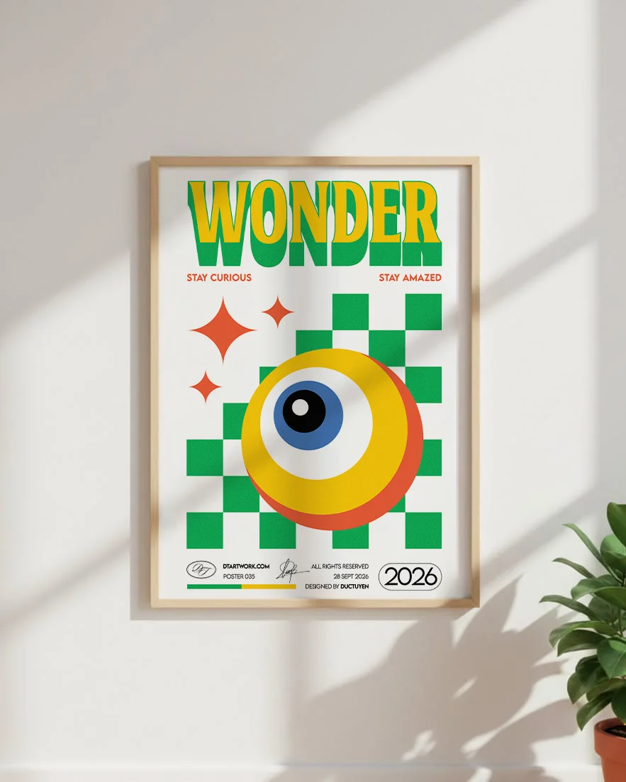 "WONDER" - See the Magic in Everything - Retro Wall Art product image (103)