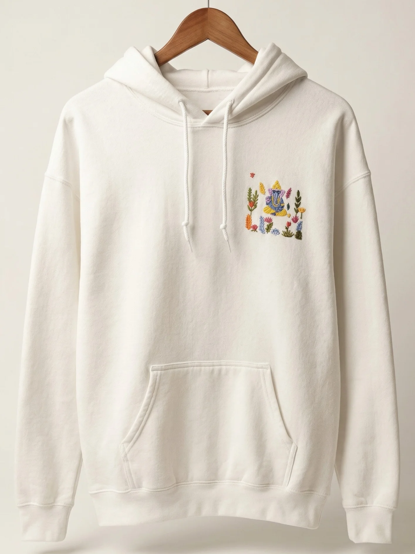 Om Gam Ganapataye Namaha - Hoodie (WHITE) product image (5)