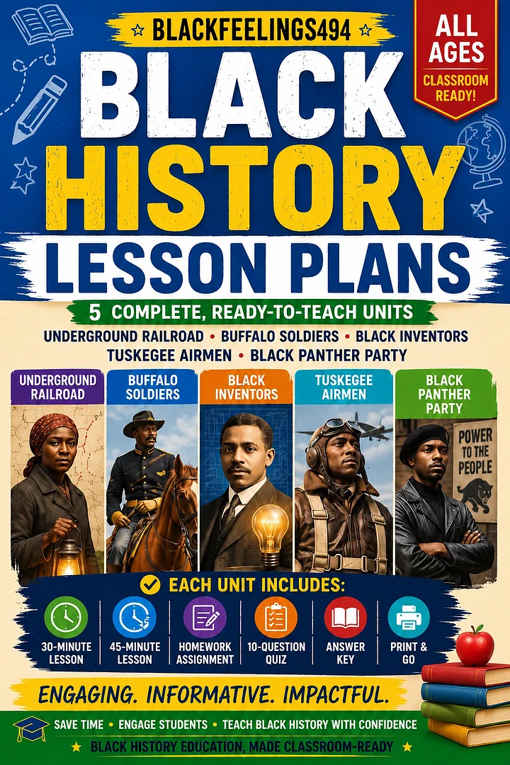Black History Lesson Plans 5 Complete Ready-to-Teach Units (Printable PDF) product image (1)