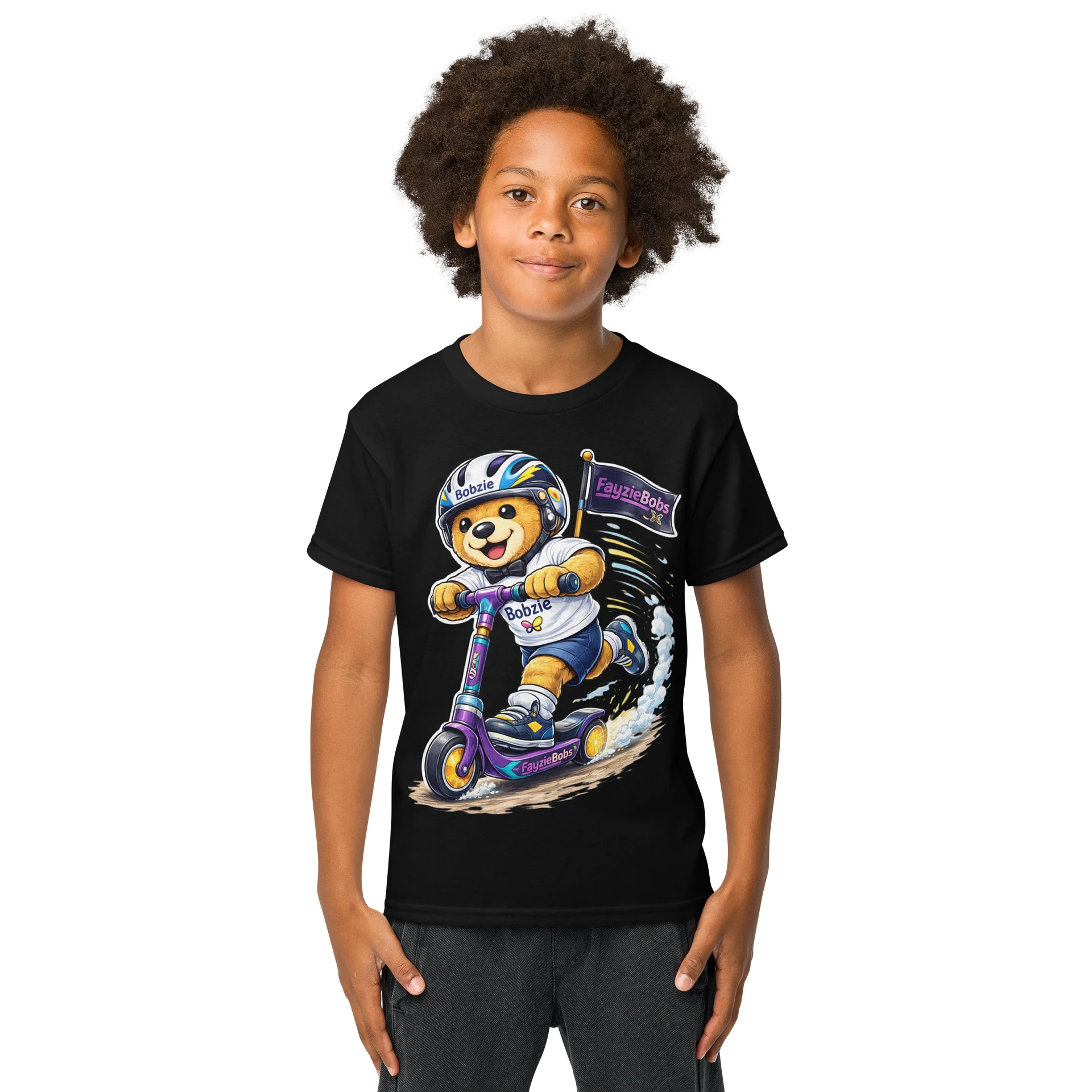 Bobzie Scooter Adventure Youth Tee | Ride Bold Edition by FayzieBobs product image (1)