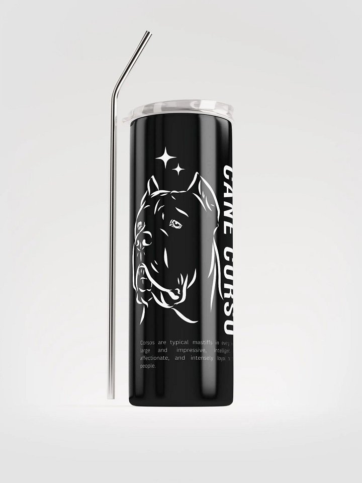 Cane Corso Front Face Stainless Steel Tumbler product image (1)