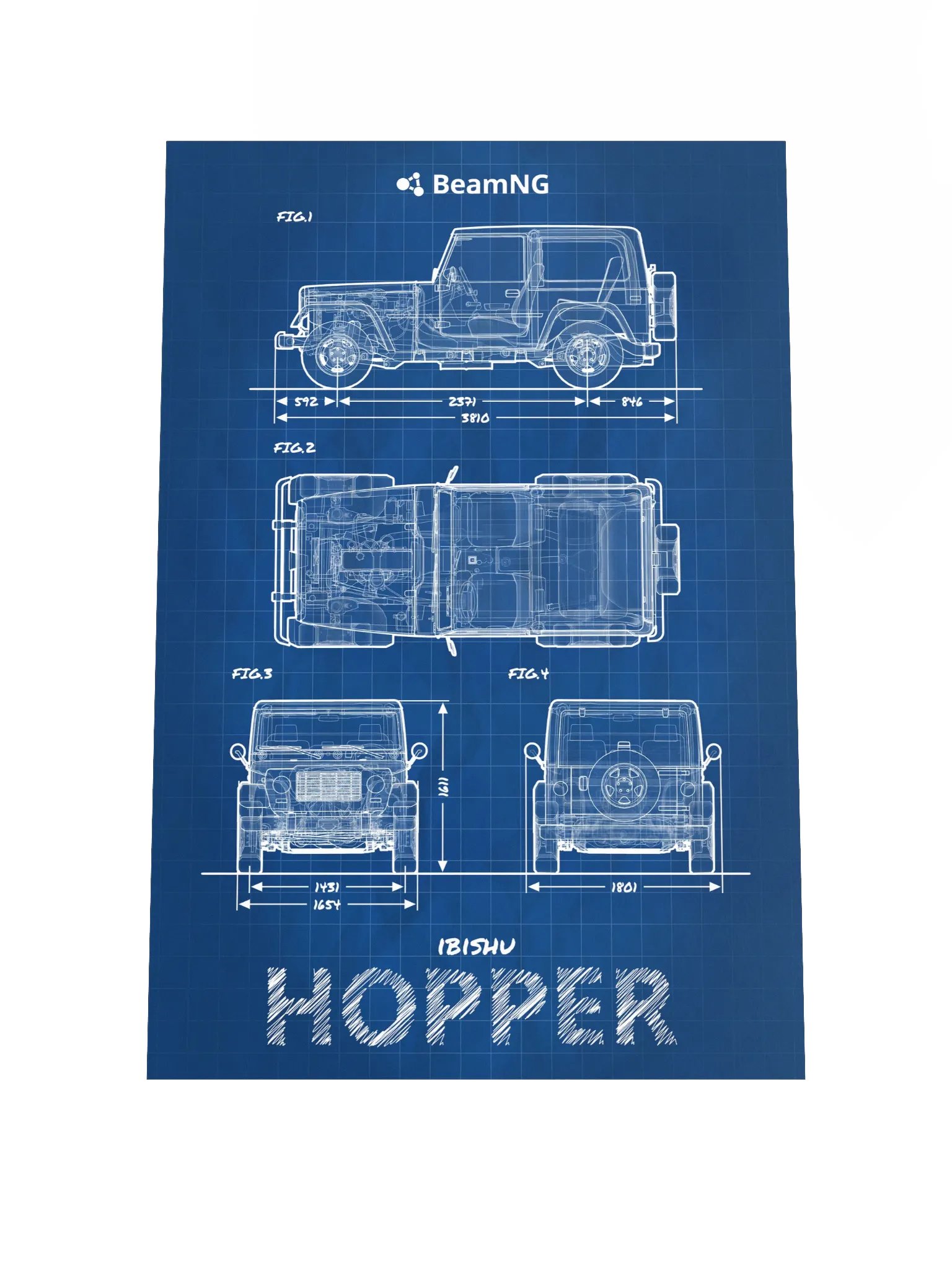 Ibishu Hopper Blueprint Poster product image (1)