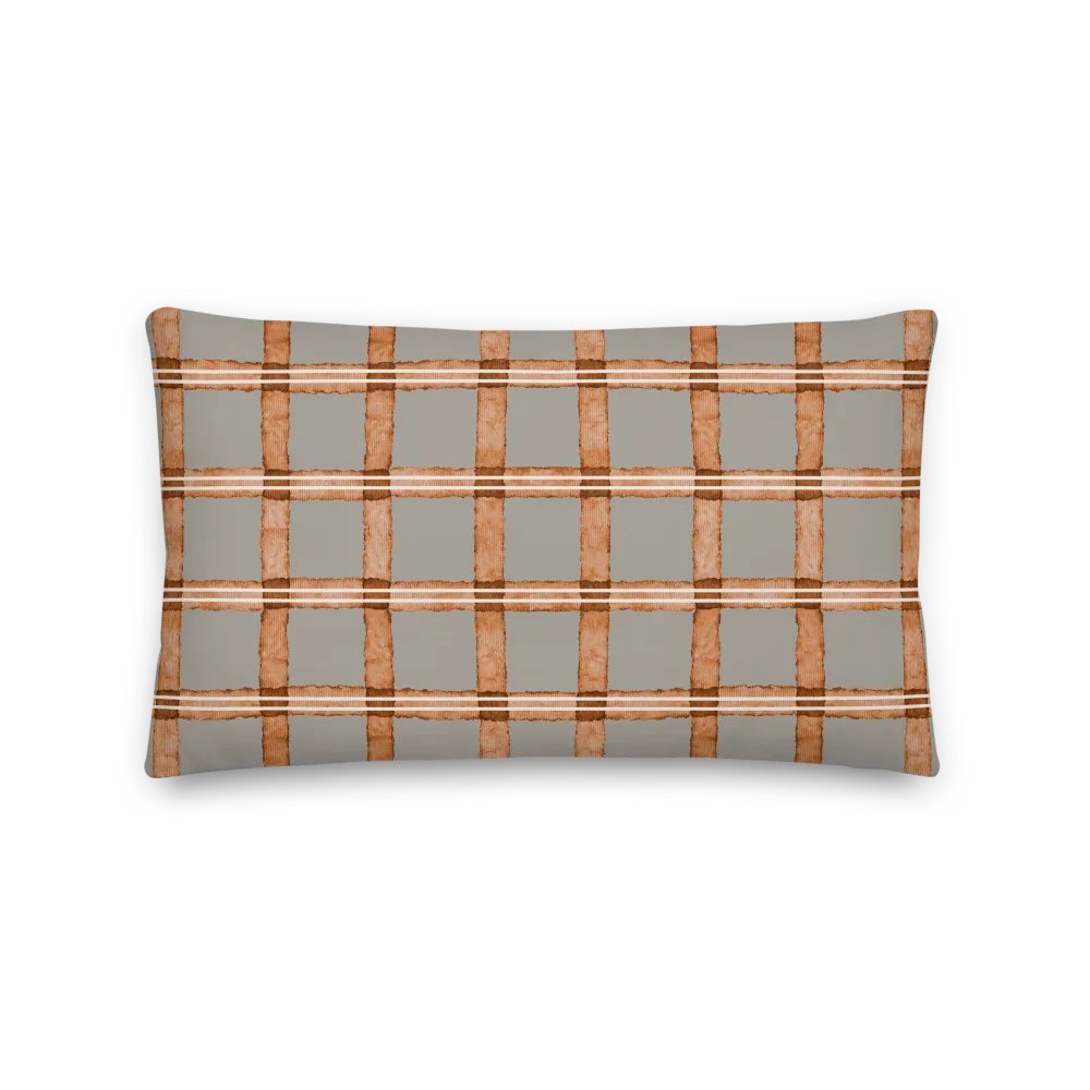 CINNAMON & GREY COTTAGE GINHAM CHECK -Premium PILLOW - Cottage Kissen mit Karomuster product image (1)