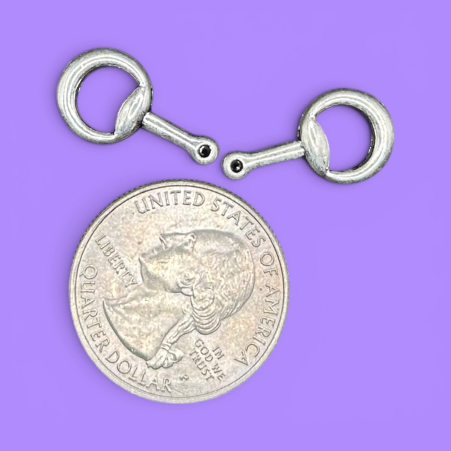 Snaffle Bit Single Side Silver Whinny Winners Braid and Bridle Charms for Horses | Little Shop of Ponies product image (2)