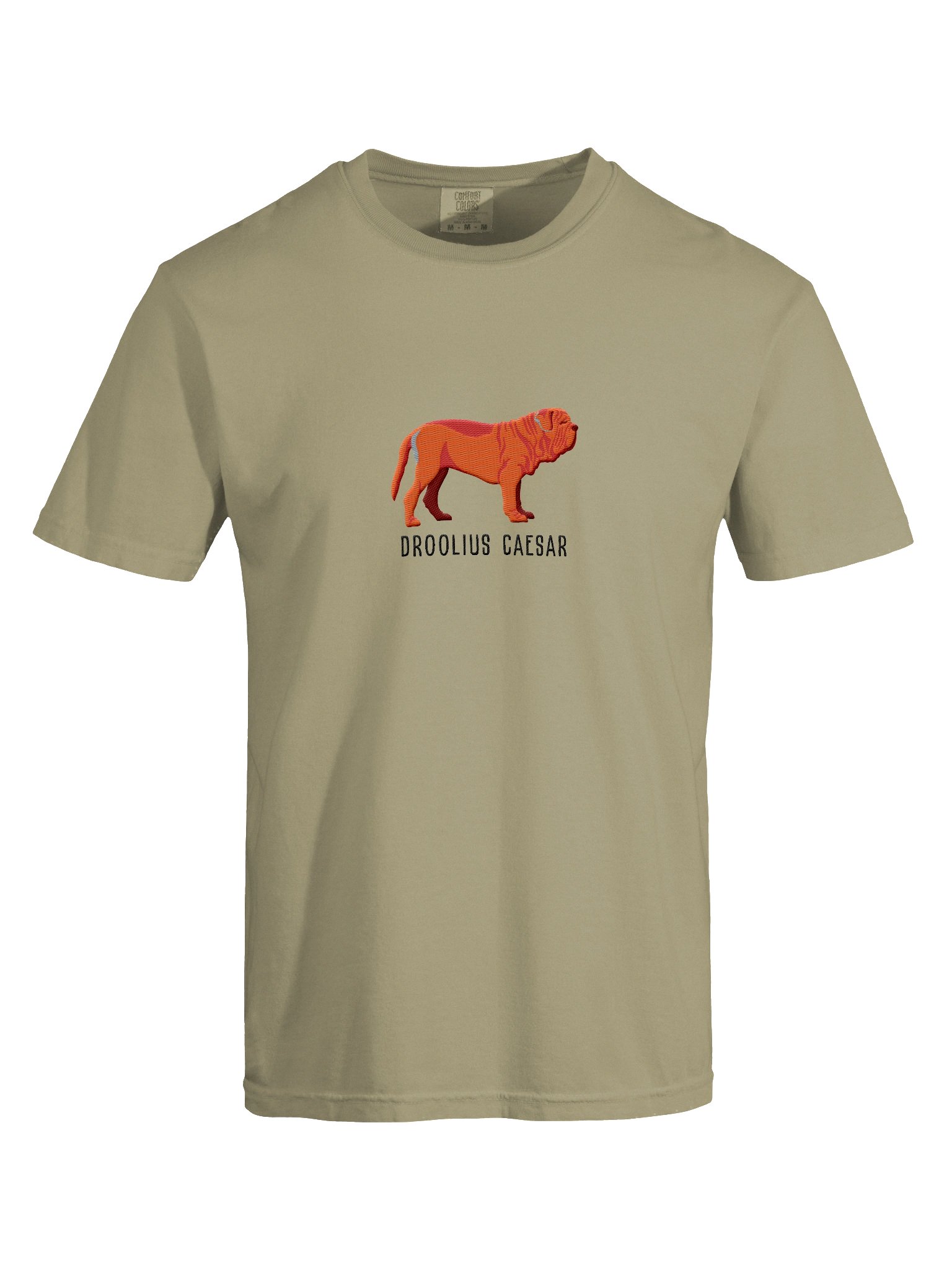 Droolius Caesar T-Shirt(Embroidered) of a Neapolitan Mastiff(Red) product image (10)