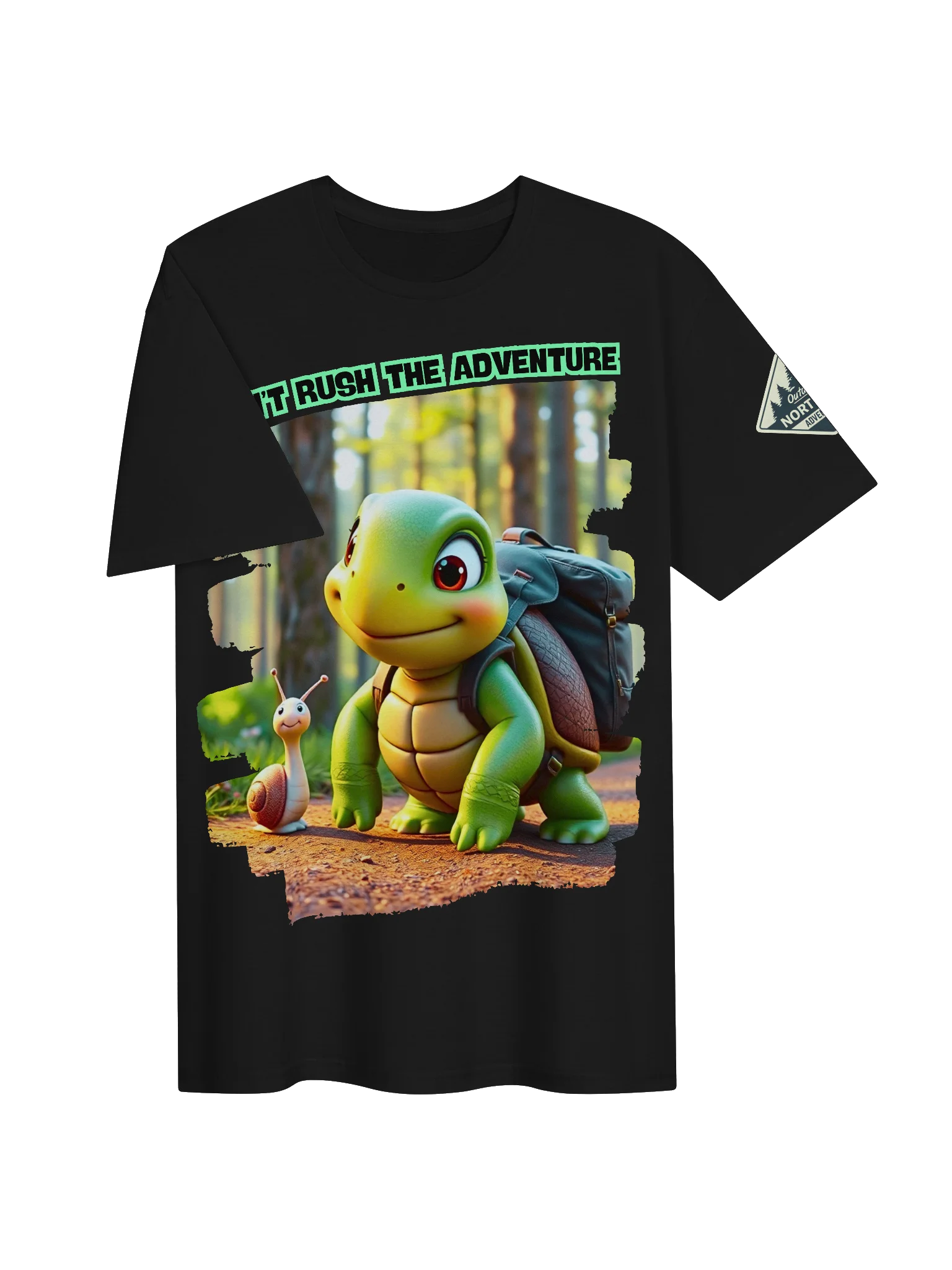 Don’t Rush the Adventure – Slow Hiking Turtle & Snail Unisex T-Shirt product image (21)