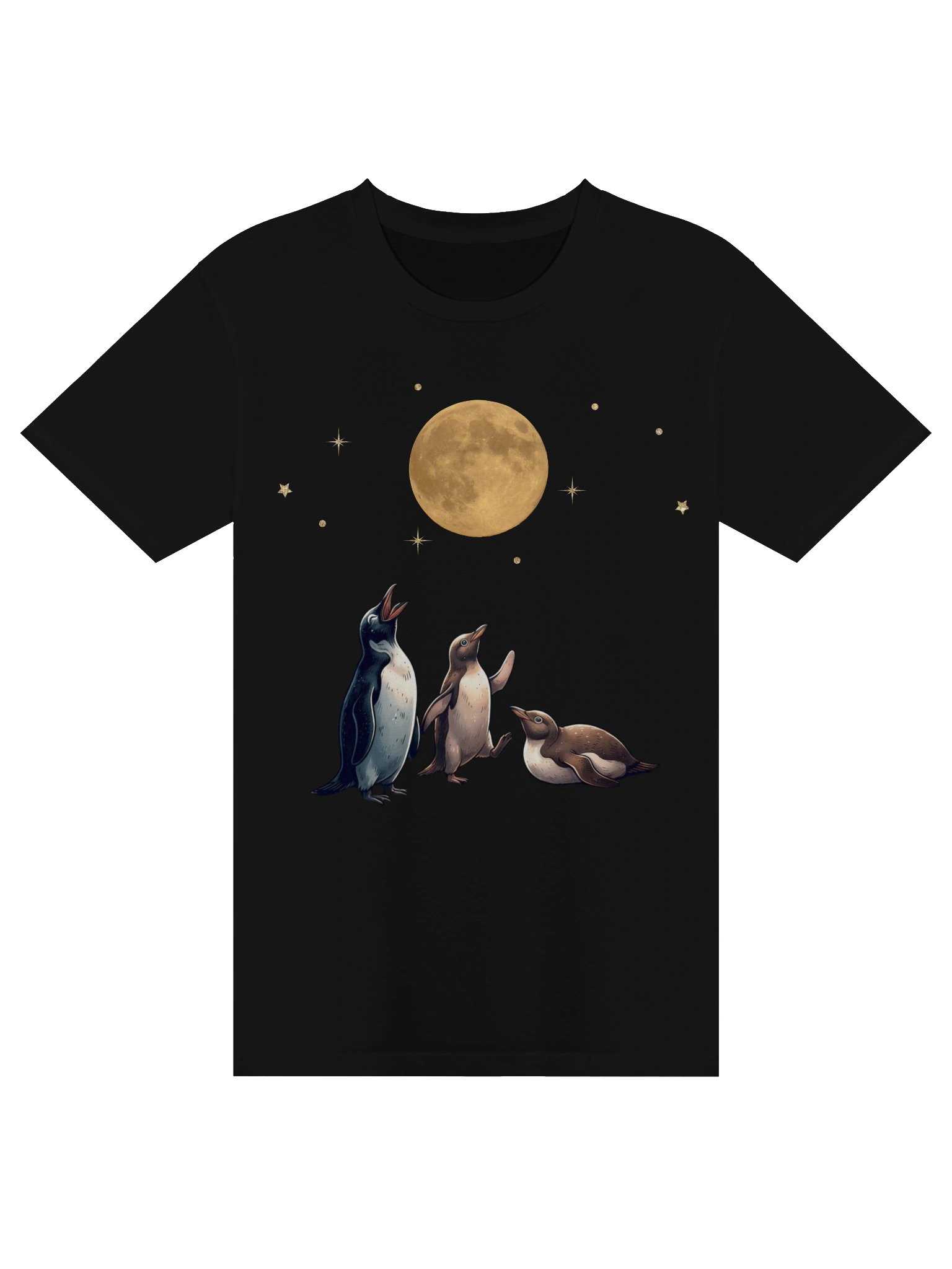 Vintage Moon pingouin Unisex T-shirt product image (2)