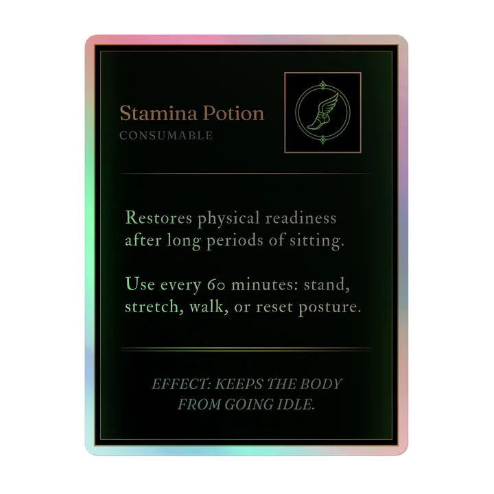 Stamina Potion Tooltip Holographic Sticker product image (1)