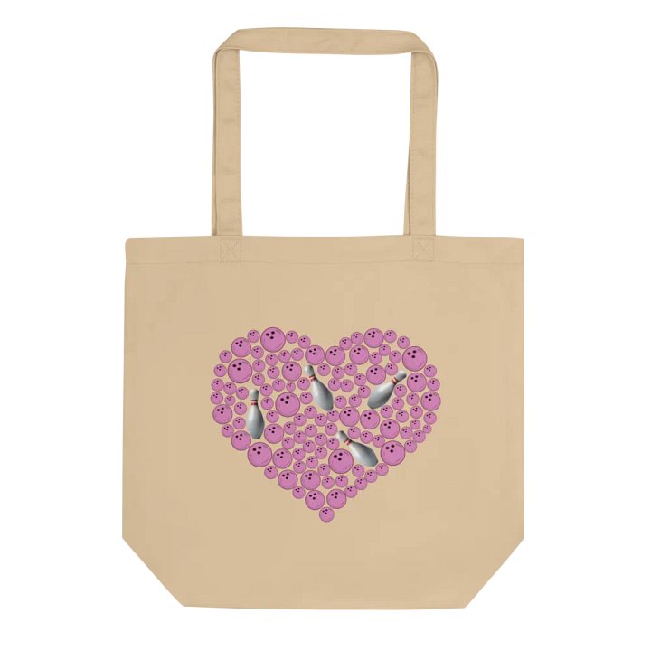 Heart Bowling Strike Eco Tote Bag product image (1)