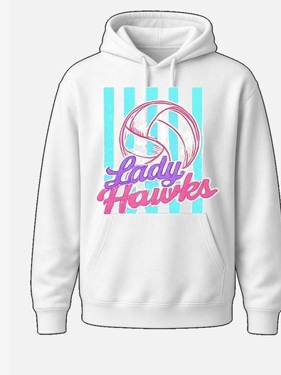 Neon Volleyball Comfort Colors Hoodie product image (1)