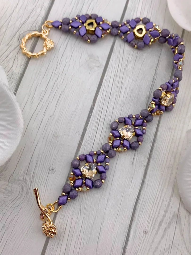 Beading Pattern - Trillion Crystal Matinee Bracelet product image (6)