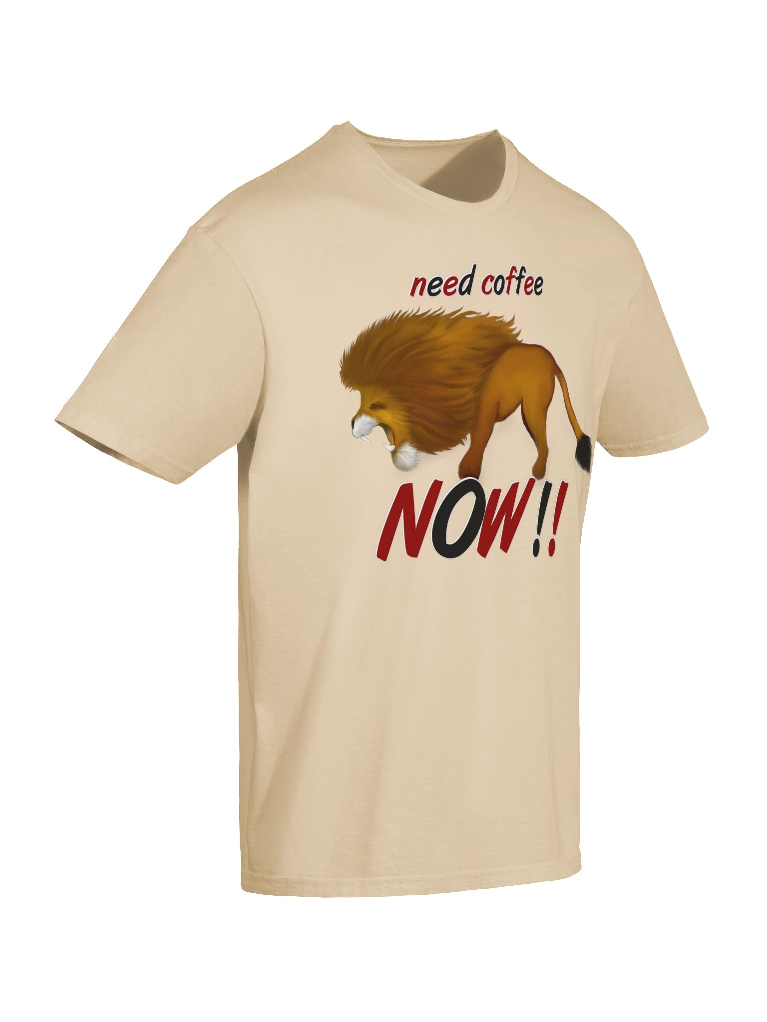 Lion "Need Coffee NOW" T-Shirt. Unisex Gildan Softstyle T-Shirt product image (5)